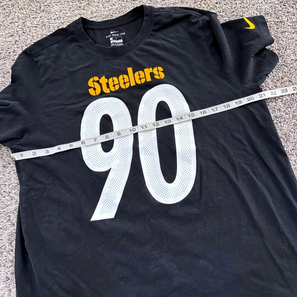 Nike Pittsburgh‎ Steelers TJ Watt 90 Dri-FIT Black T-Shirt Mens Large